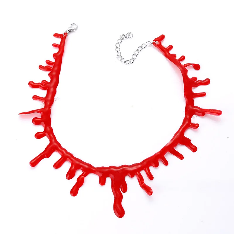 Blood Choker Cut Red Blood Necklace 