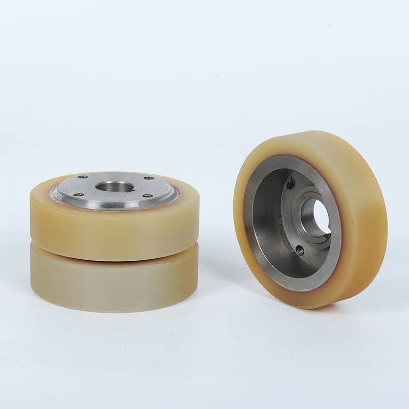 product abrasion resistant polyurethane rubber wheel agv  for high temperature resistant rubber wheels up to 120 degrees-5