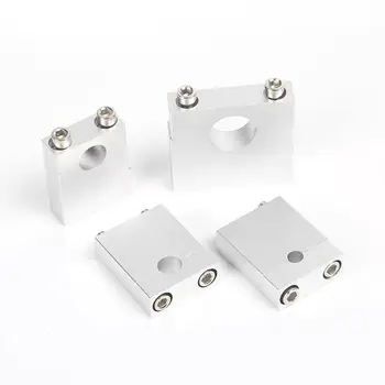 CNC Customized Aluminum Block Alloy Laboratory Air Circuit Mounting Panel Bracket Pipe Clamp Dual Hole Pipeline