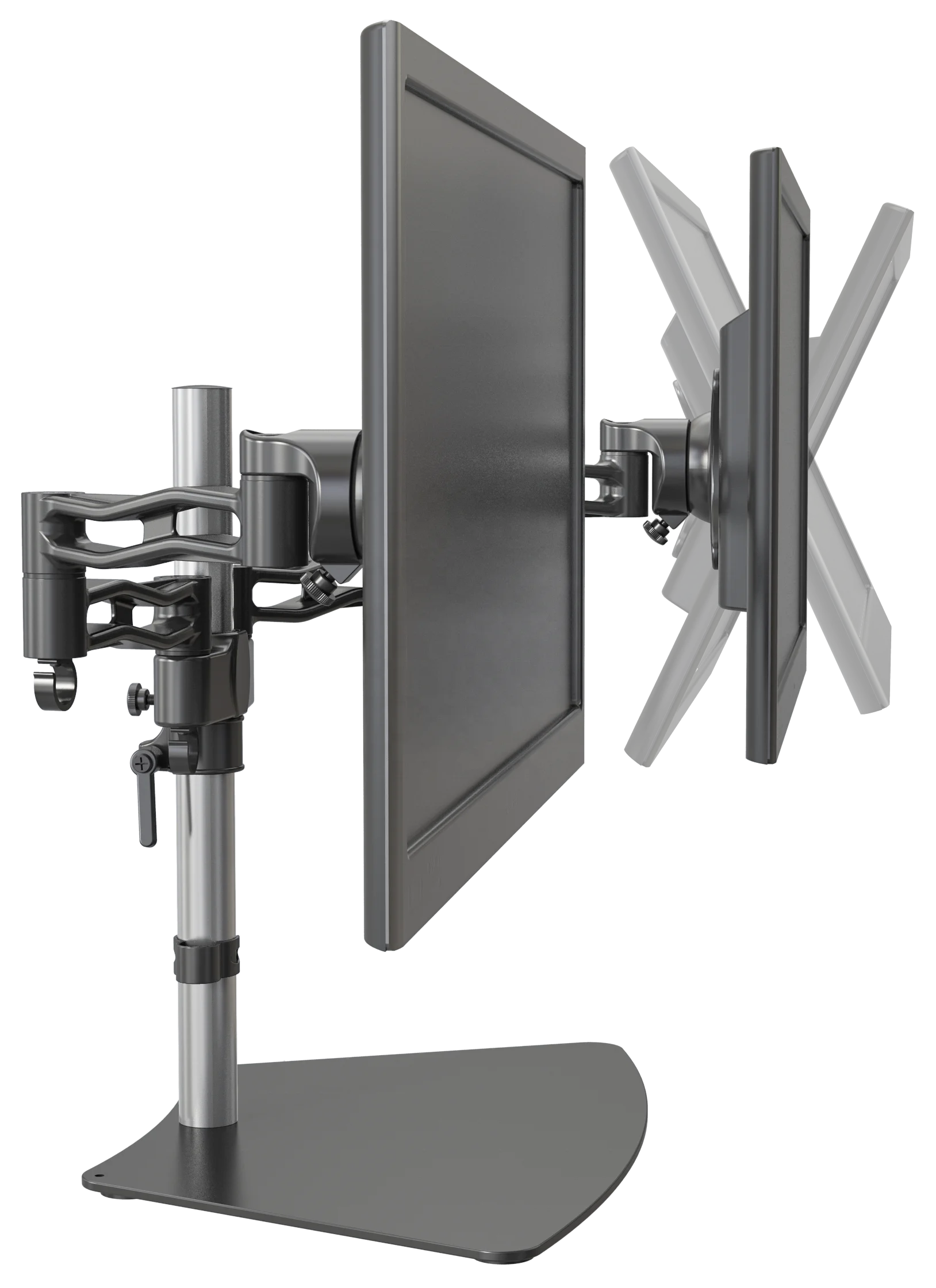 V-mounts Fully Adjustable Monitor Arm Dual Monitor Stand  With VESA Plate Locking Screw D08S