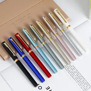 New Promotion High Quality Colorful Metallic Plastic Gel Pen with Custom Logo Stationery Office Supplies Plastic Gel Pen