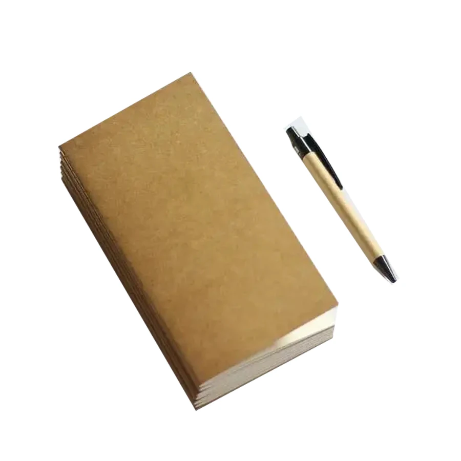 9*12.5センチクラフト紙ノートブックパスポート空白ドット