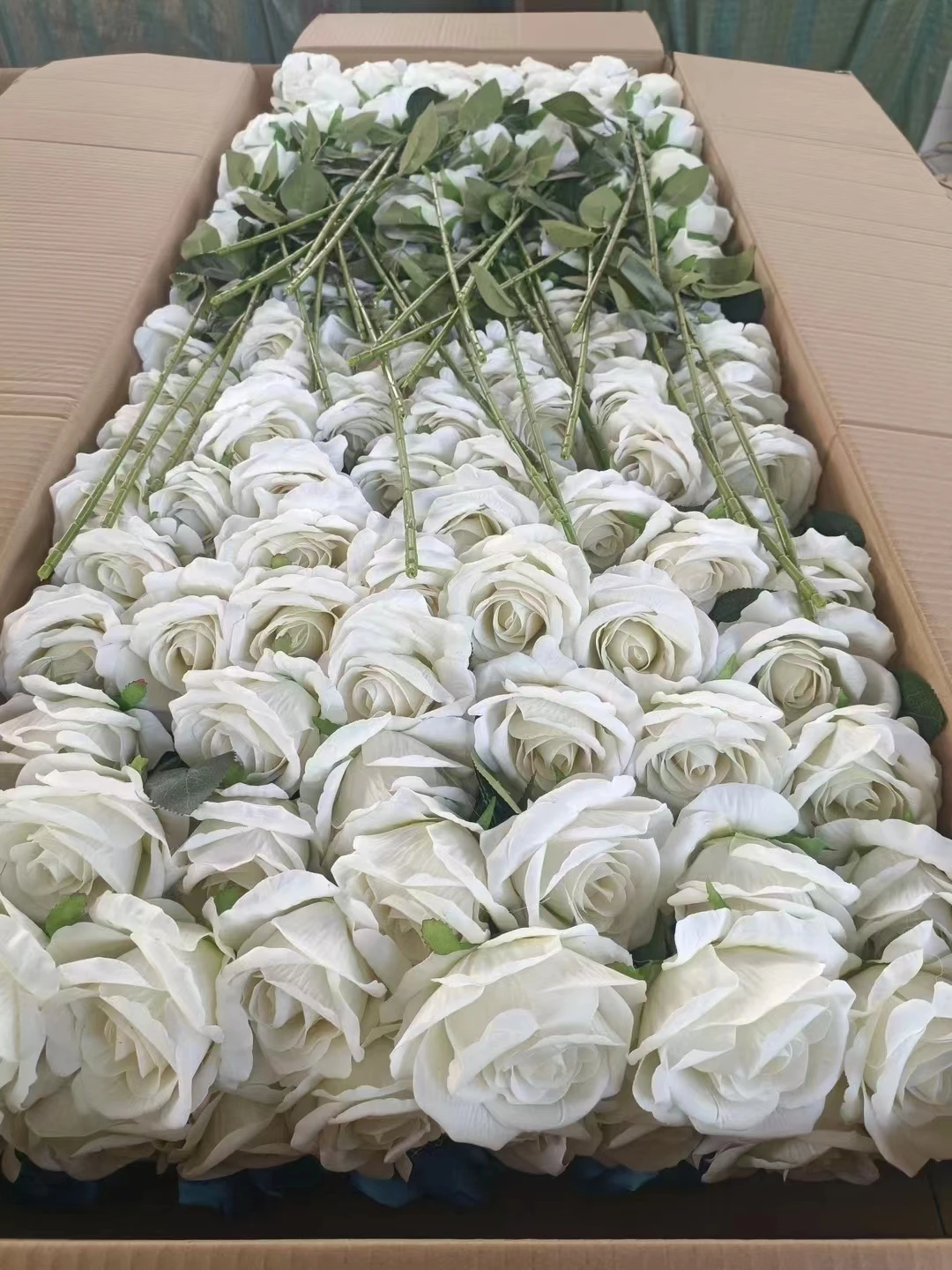Decorative Real Touch Rose Artificial Flowers Bouquet Bulk Silk White