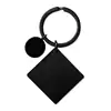 (negro) Llavero de tarjeta redondo pequeño de 30*30mm (ensamblado)
