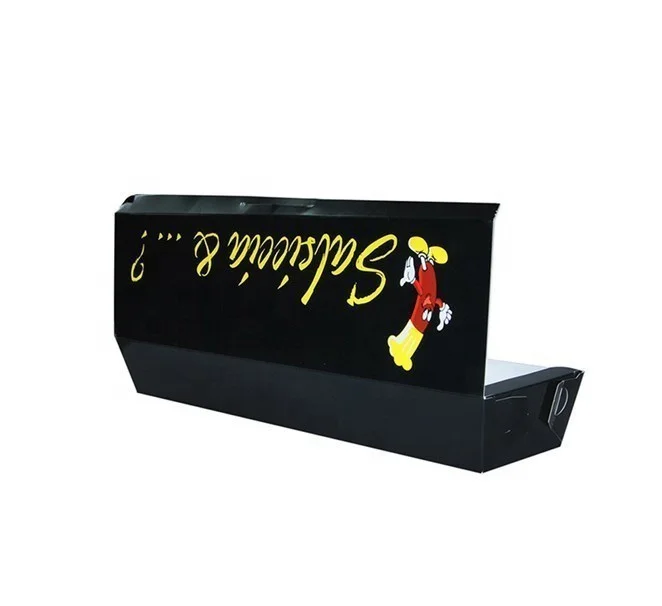 Support Customized Services Multicolor Portable Tray Takeaway Fast Food Container Hot Dog Box