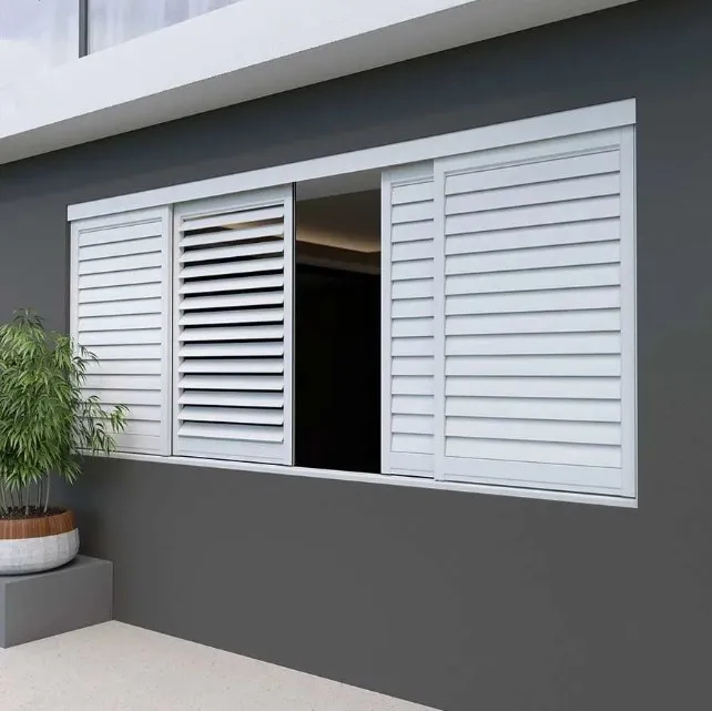 Modern Aluminum Alloy Louver Window with Automatic/Manual Ventilation Shutters and Outdoor Use