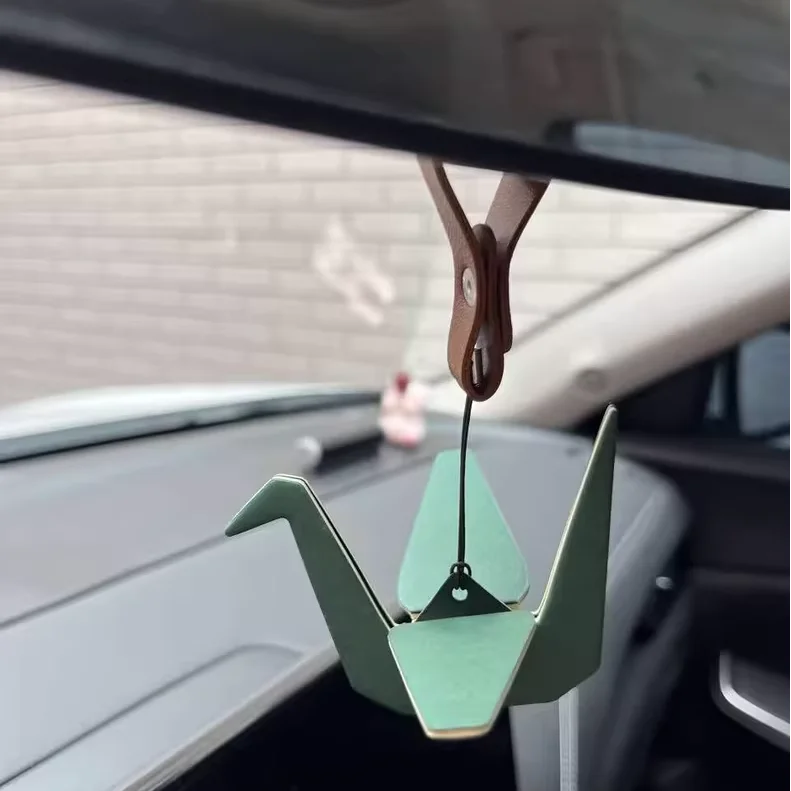 Hanging Car Air Freshener Paper Crane Stylish Eco-friendly