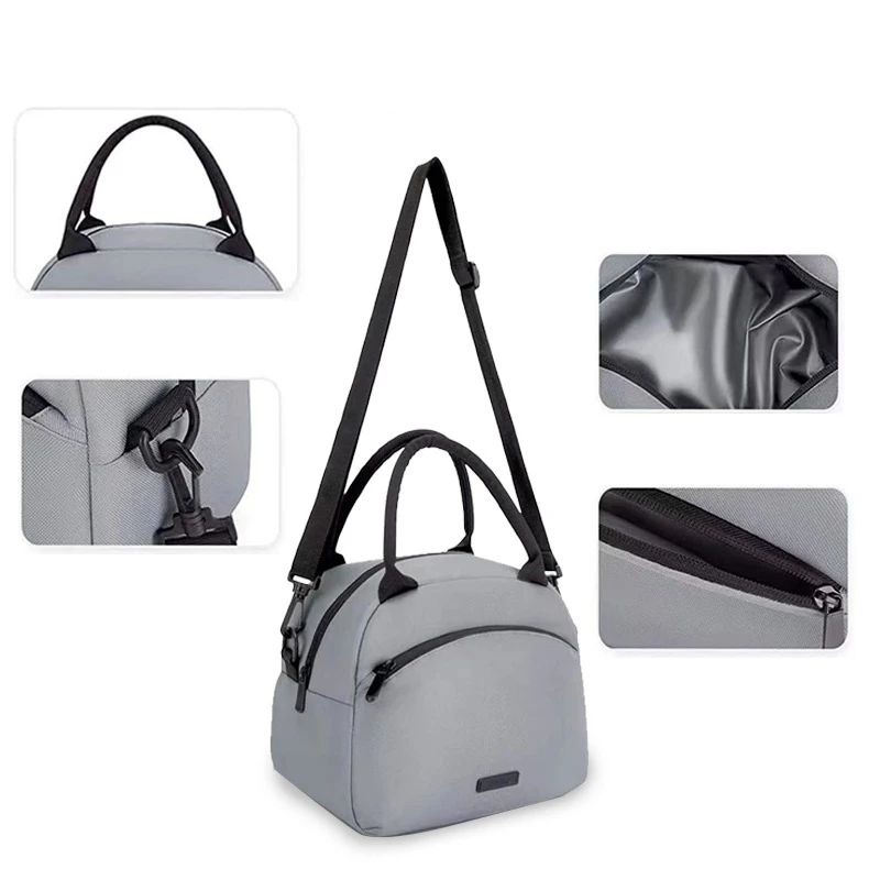 Customized Water Resistant Insulated Lunch Bag Portable Reusable Cooler Lunch Bag With