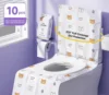 Blanco: Anillo de asiento regular+engrosado+Tapa de inodoro; 10 juegos/paquete
