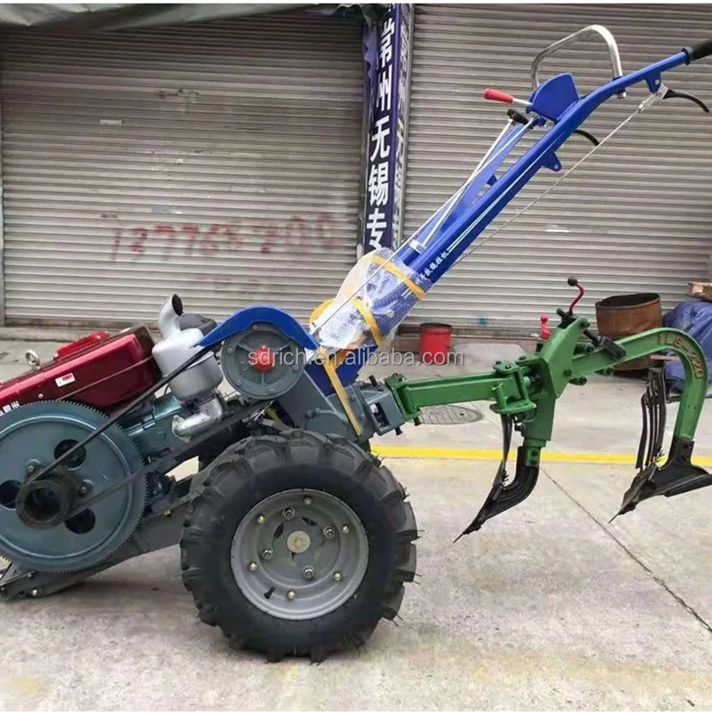 22hp min Two Wheel Hand Tractor Cultivator with diesel Engine Electric Start Big 151 and 181 Chassis