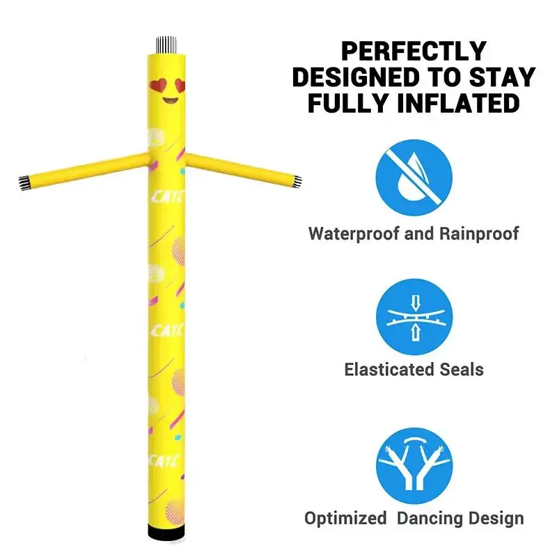 CATC Commercial Inflatable Tube Man for Outdoor Event Promotion Funny Face Air Sky Dancer with Blower Accessory