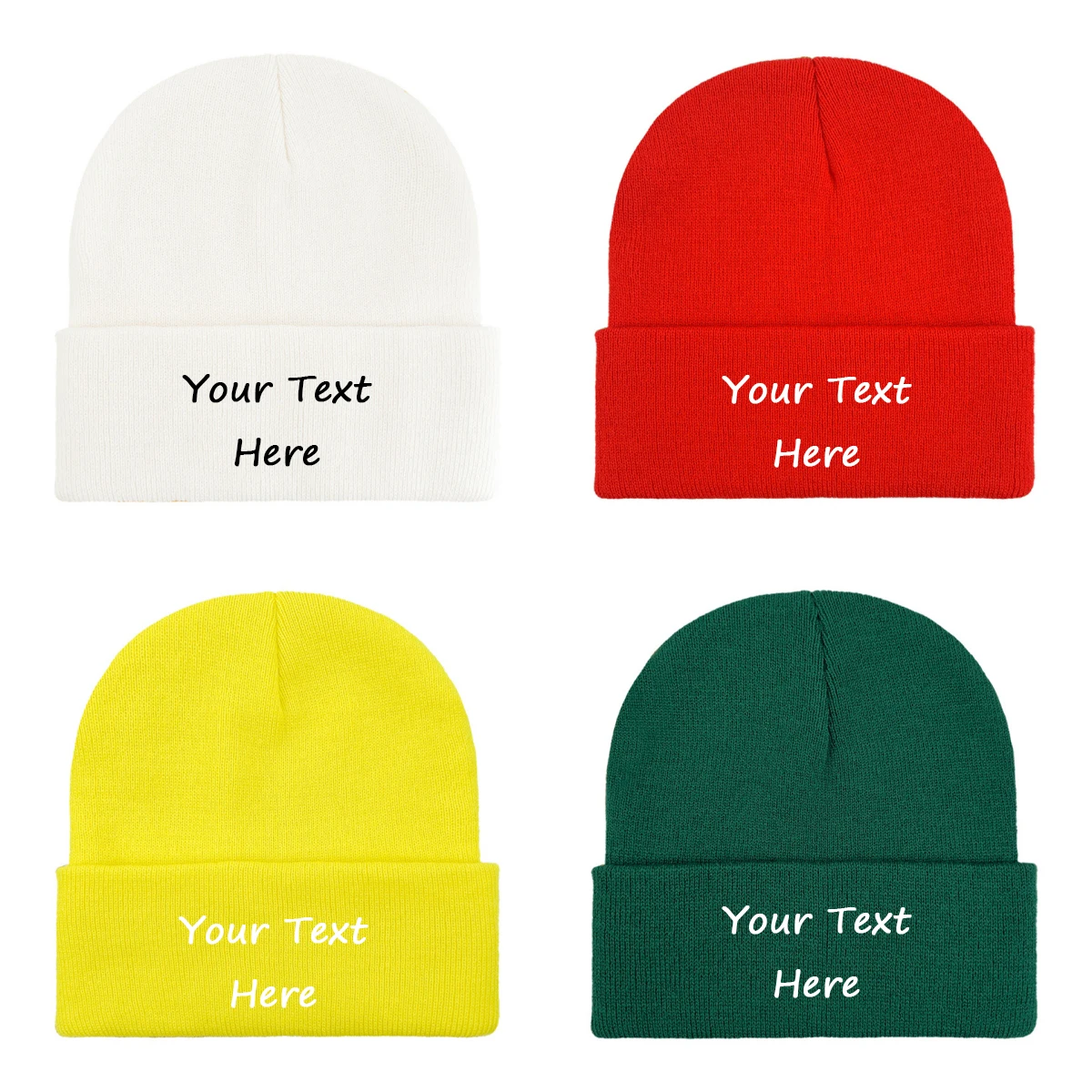 Beanie Manufacturer Custom Embroidered Beanie Streetwear Jacquard Knitted Warm Hat Plain Beanies for Men