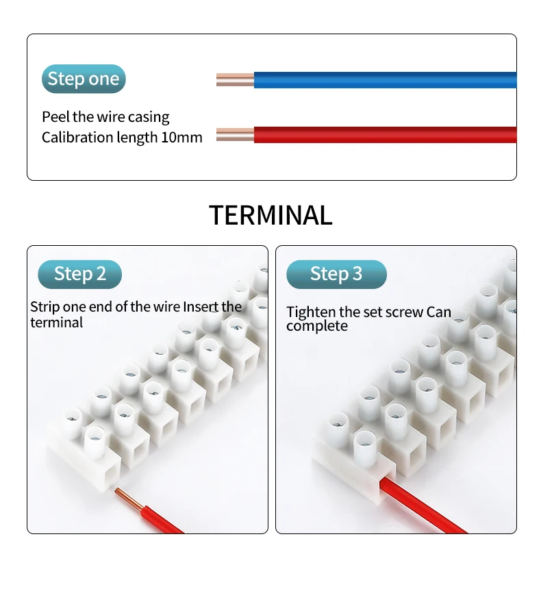 Factory Plastic Terminal Block Electrical Screw Type Pa8 4 Pin Wire Connectors Wire Terminal