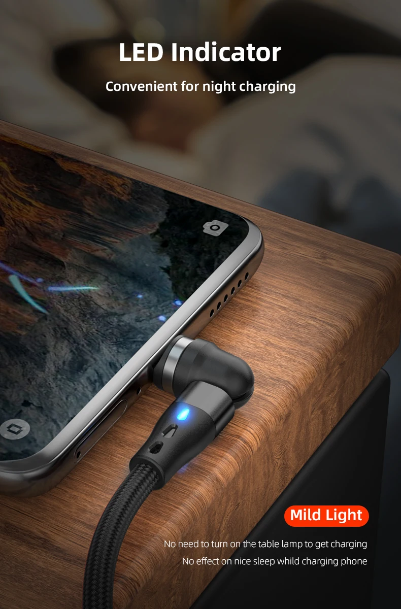 540 Cable Magnetic USB 3 in 1 - Fast Charging & Data Transfer