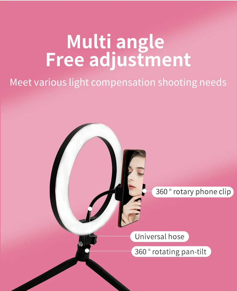 Selfie Led Ring Light Dimmable Ring Lamp With Stand Tripods 814 Inch
