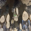10-head thick pendant chandelier golden warm light