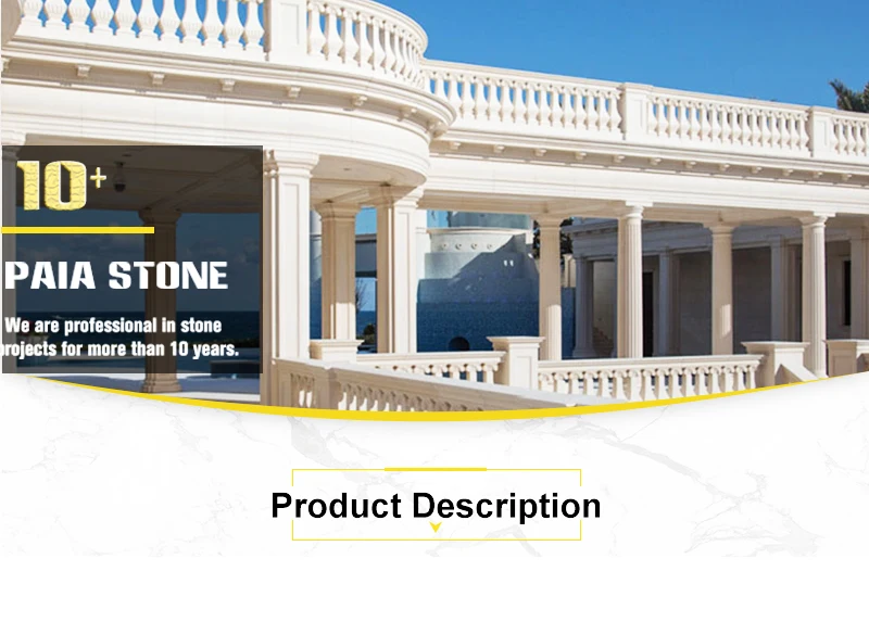 product reasonable price promotional white marble stone baluster railing for indoor and outdoor decoration-0