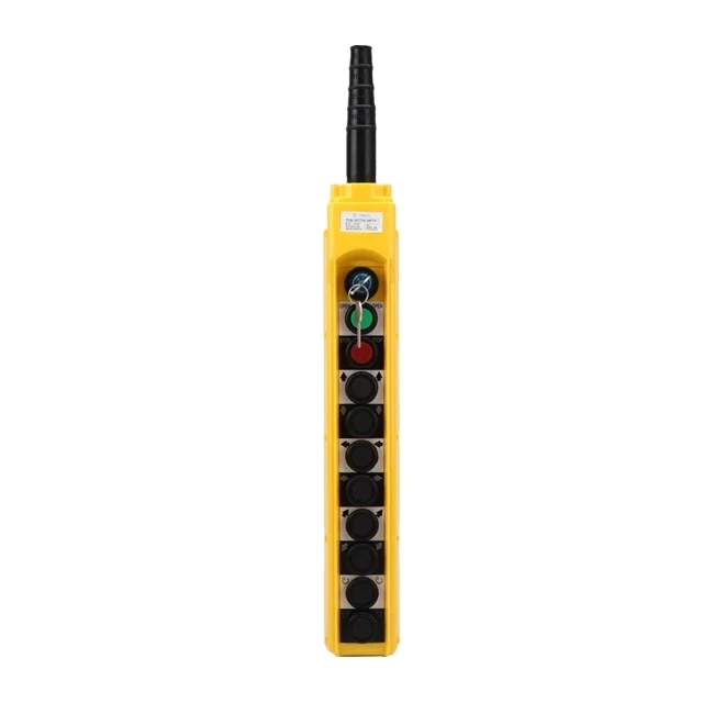 XCD-65K 66 Series Emergency Stop up Down Hoist Push Button Switch Pendant Control Station 220v Yellow Master Diy Drukknop Kit