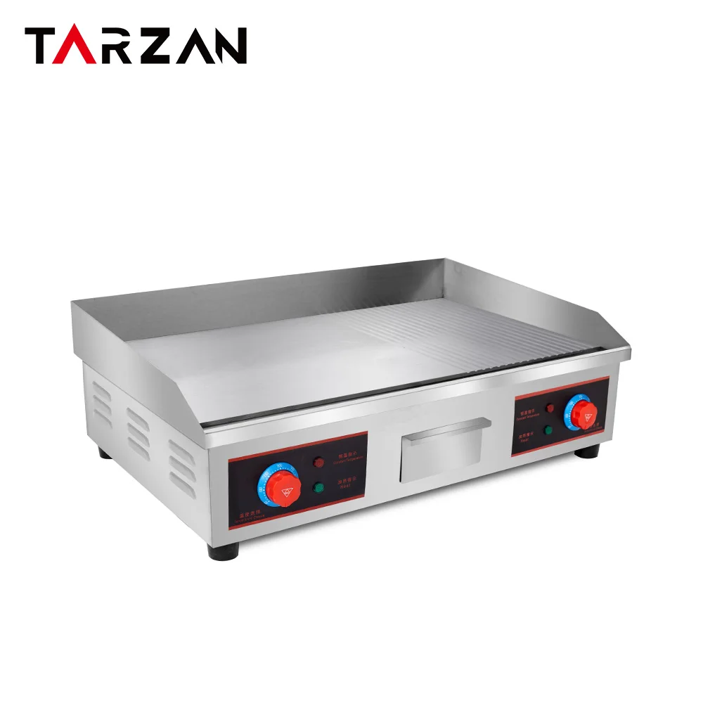 Factory price Automatic Electric griddle grill Commercial deep fryer 4400W Stainless Steel Electric burger griddle manufacture