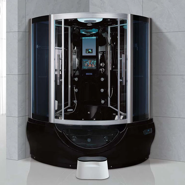 Black Color New Model Steam Room With Big Size Head Shower Home Steam