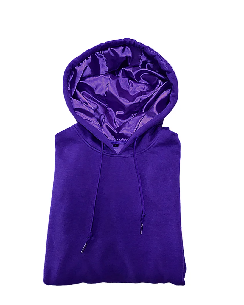 Silk Inside Hoodies Custom logo Embroidery Embossed Print Oversized Cotton Fleece Satin Lining Lined Hooded Hoodie Wholesale gallery 13
