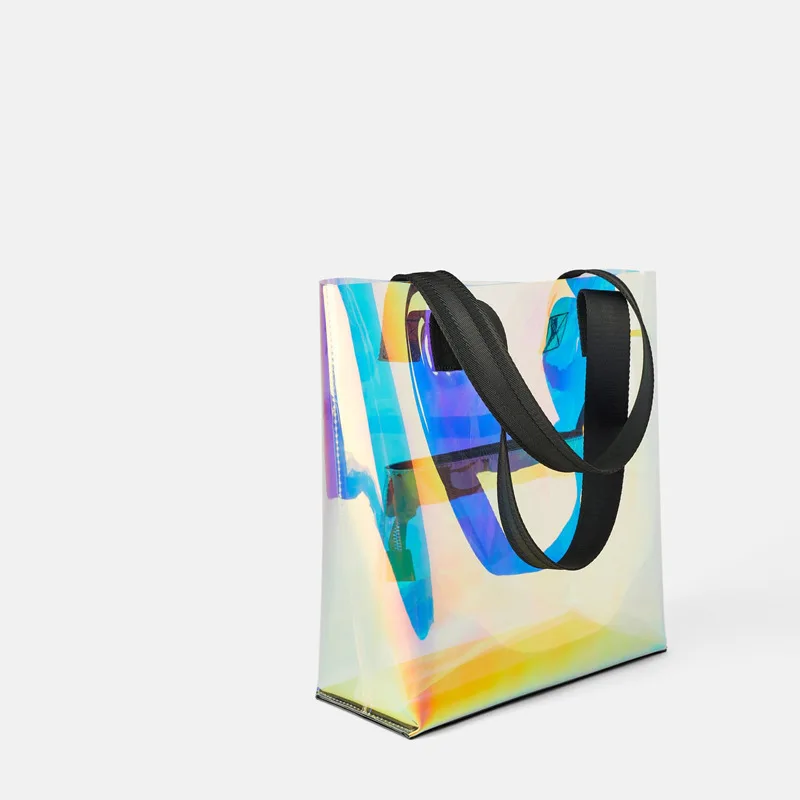 Laser Transparent Jelly Tote Bag Waterproof Pvc Summer Beach Bag