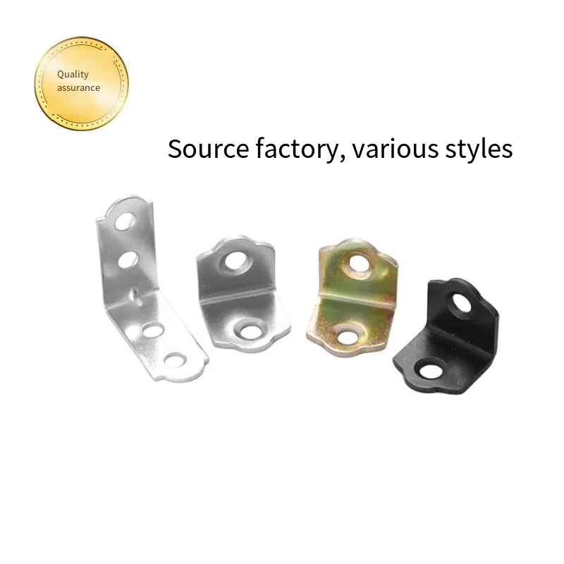 Furniture Hardware L Shape Steel Flat Angle Bracket Iron Metal Cabinet Frame Corner Bracket Fastener Steel Flat Angle Bracket