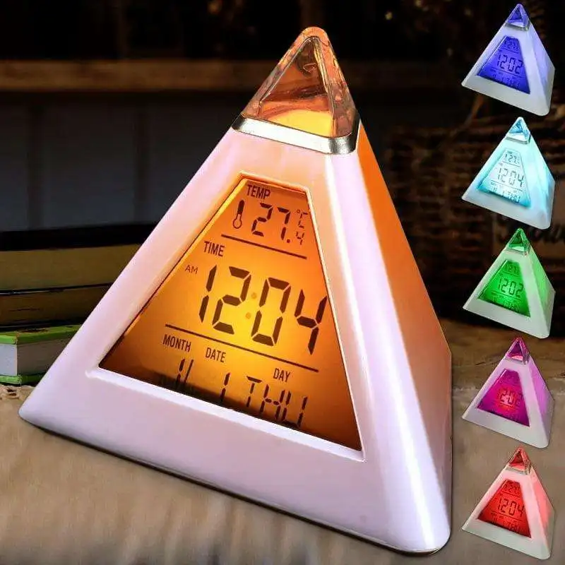 7 Colors Changing Night Light Children Desk Clock Kids Sublimation Gadgets Electronic Clock