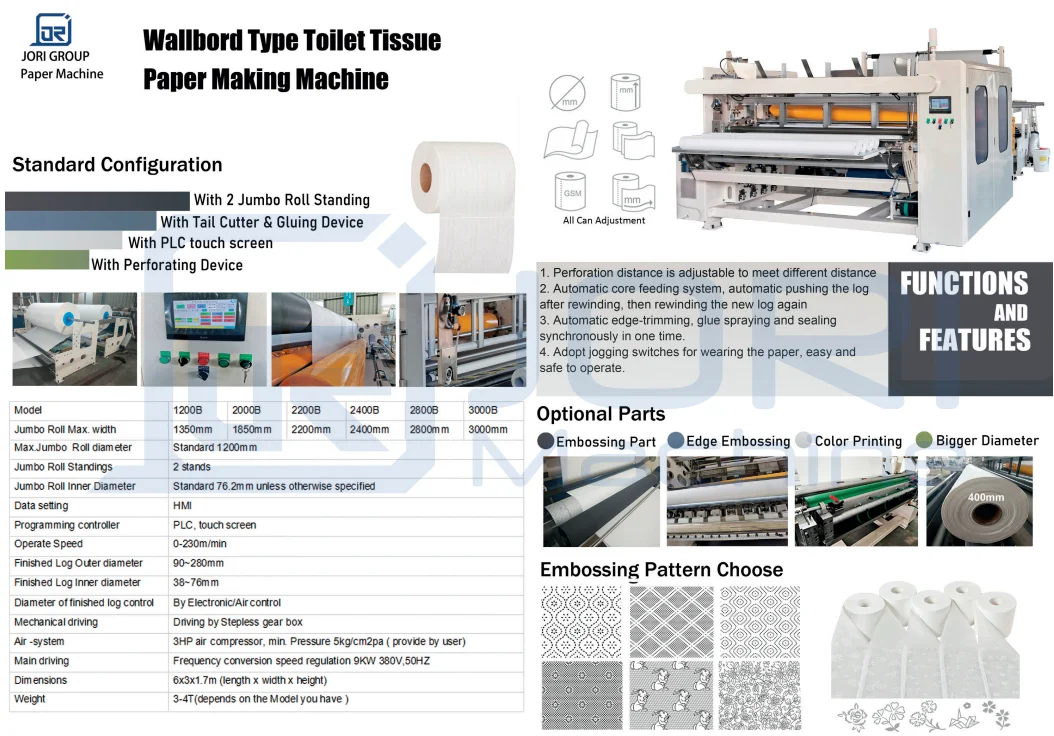 Multi Purpose Paper Roll Making Machinery for Toilet Paper /kitchen Towe Maxi Roll Rewinding Machinery Price