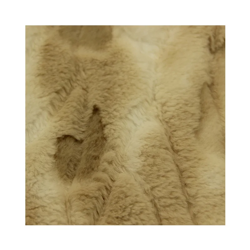 Direct selling cheap antistatic 100% polyester embossed imitation fur fabric