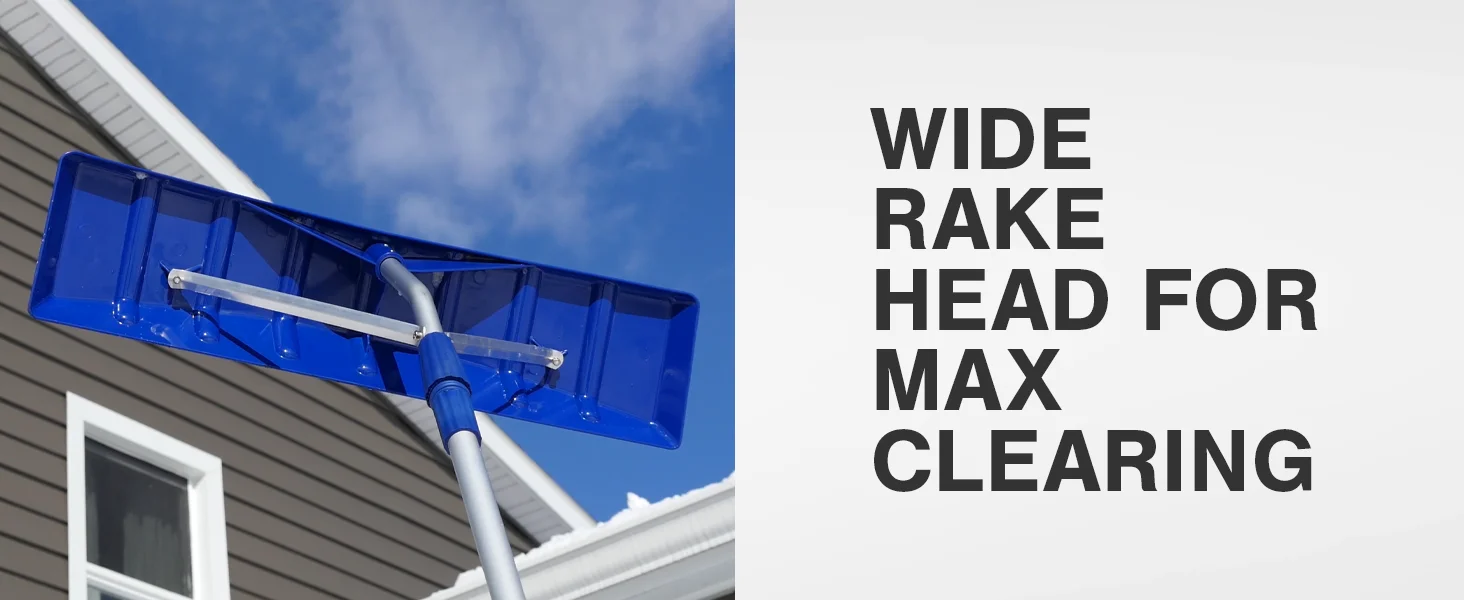 Oem Customized Roof Snow Shovel Aluminum Snow Roof Rake Adjustable