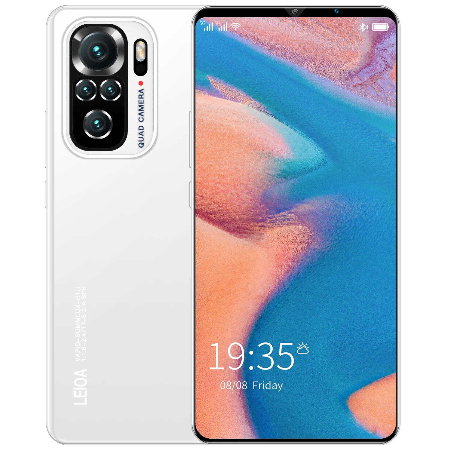 Двойная SIM-карта Note10pro, два режима ожидания, Nano SIM-карта, полноэкранный дисплей высокой четкости, Съемная батарея, разблокировка распознаванием лица, задняя камера со светодиодом