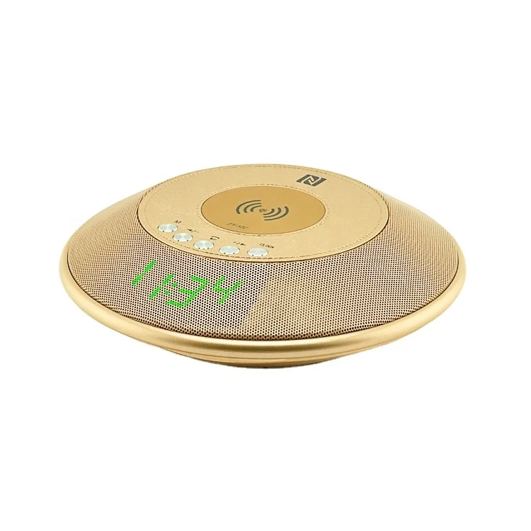 JY32C Alarm Clock Wireless Speaker Wireless Charging Alarm Clock Radio With Blue Tooh Speaker With Wireless Charger With Clock