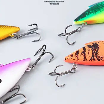Cheery 65mm 75mm Bionic Vibs Double Hook Vibra Lure Reflective ABS Hard Lure Perch Snapper Tilapia Bream Cod River Stream – Hard Lure – view 3