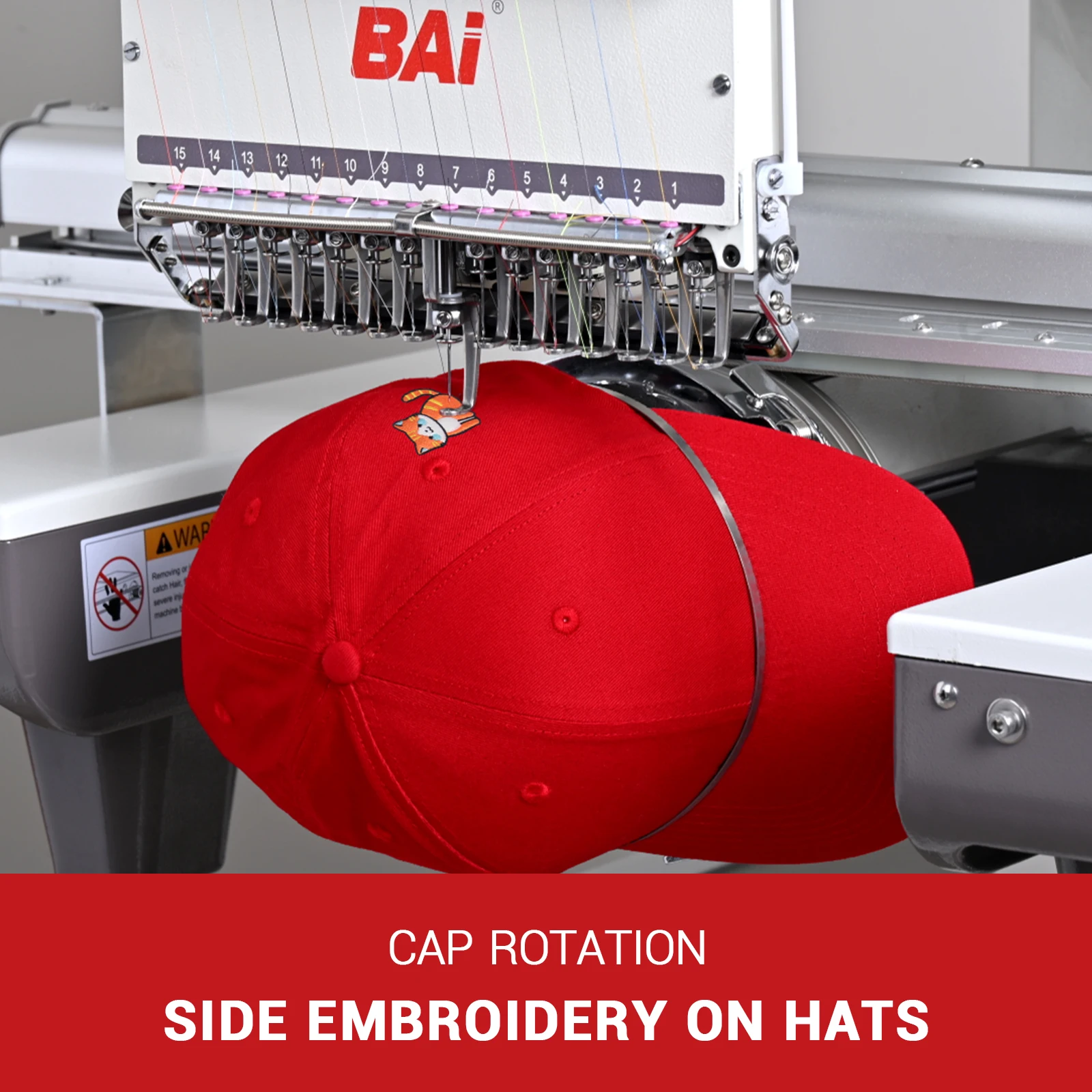 Hat Machine Alibaba.com: BAi Industrial Single Head Flat Embroidery Machine for ...