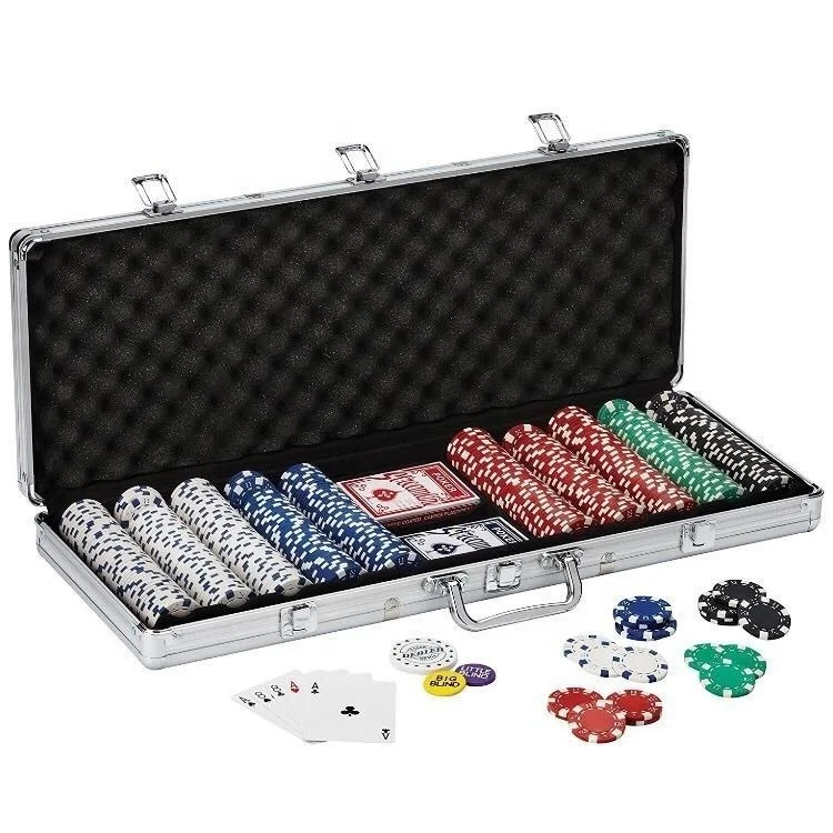 600pcs Chip Capacity Metal Aluminum Portable Carrier Poker Chip Case