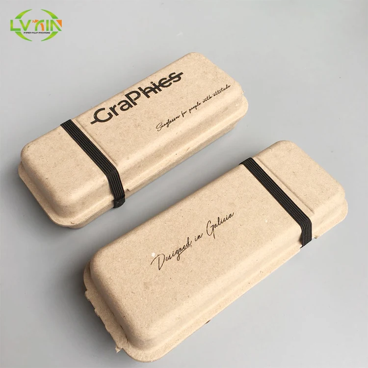 Molded pulp eco friendly packaging box oem service green sustainable packaging custom paper box molded paper pulp packaging