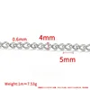 Chaîne de queue en acier 0,6x4x5mm