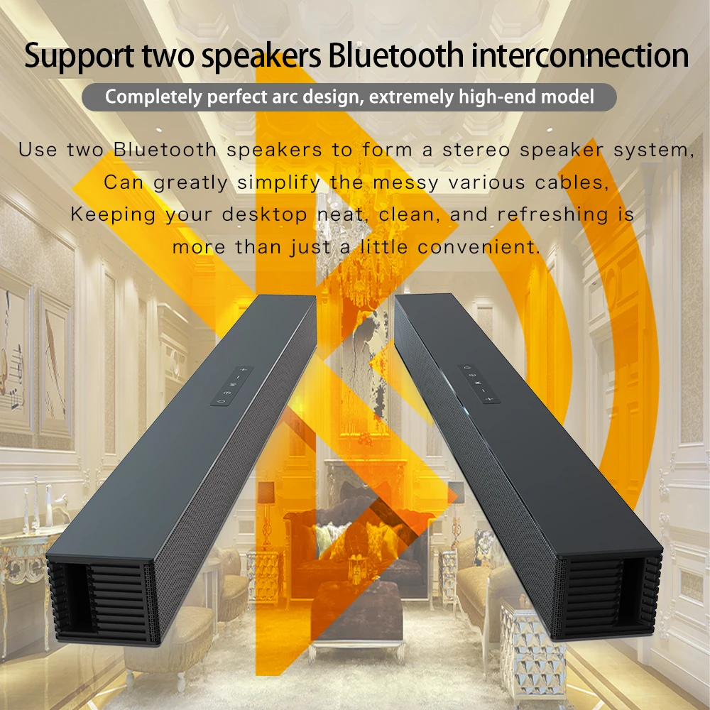 Cyboris BS-18B Wall-Mountable Soundbar Powerful Stereo Surround