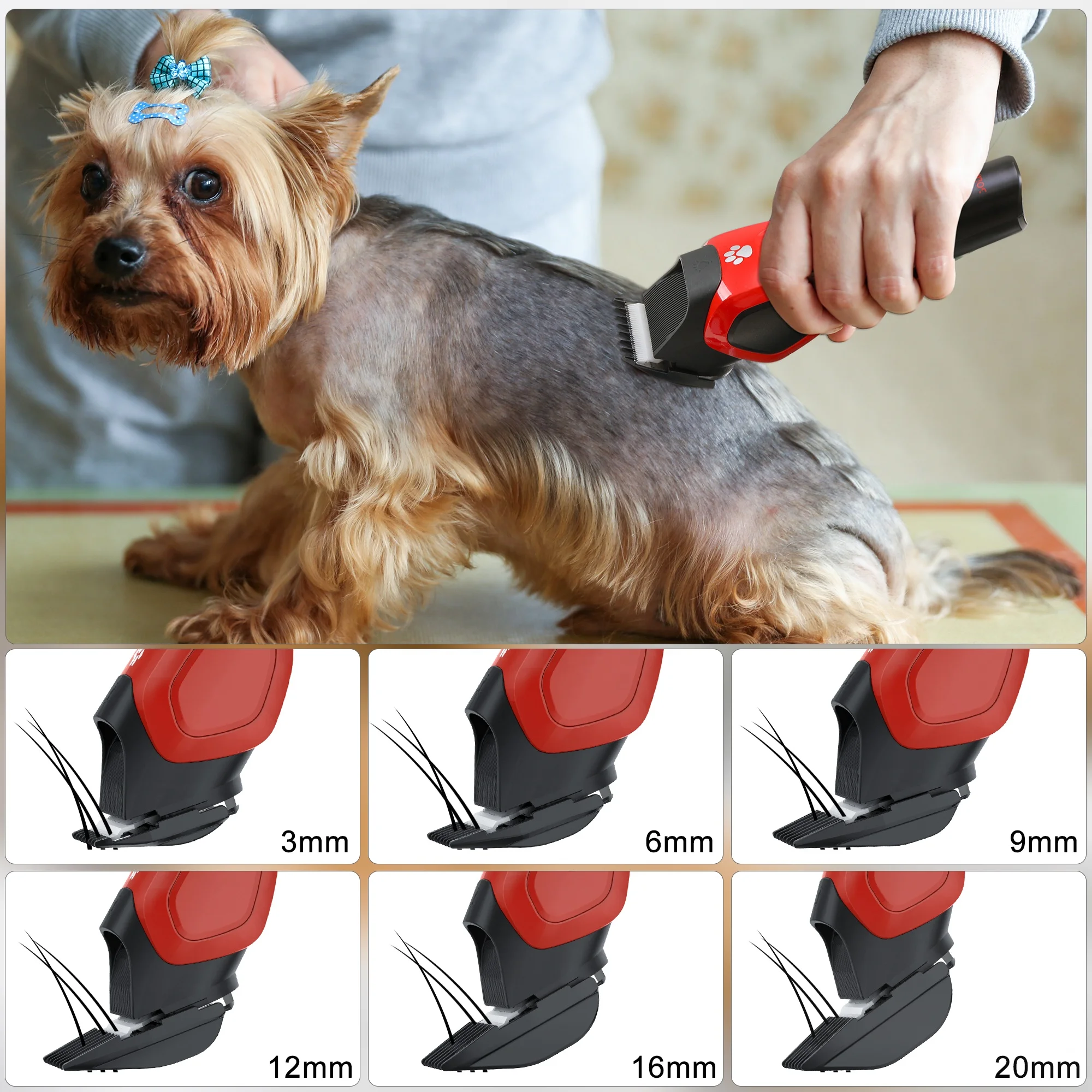 Low Noise LED Pet Hair Trimmer Powerful Electric Dog Clippers Pet Shaver