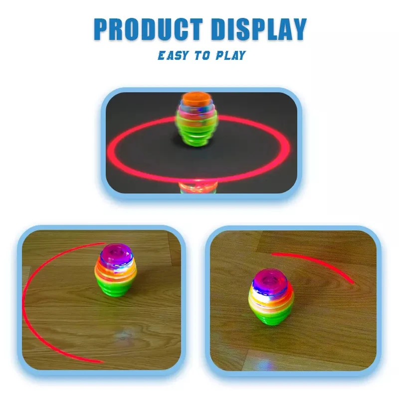 Лидер продаж на Amazon, светящиеся сверкающие игрушки Dreidel, детские праздничные игрушки, пластиковый музыкальный гироскоп, гироскоп, игрушка, вращающийся верх