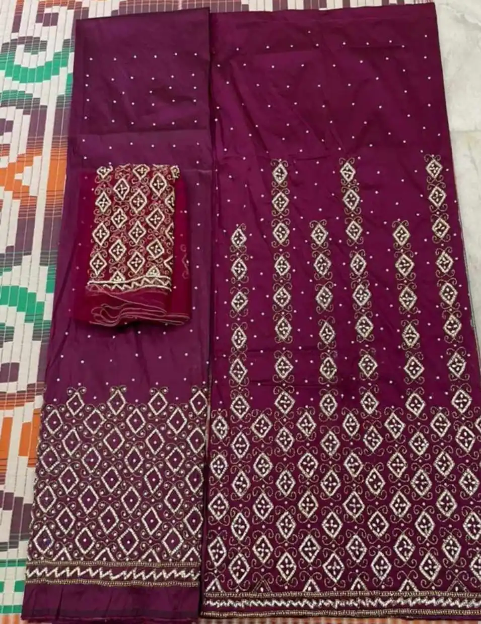 Best Price Top Quality Heavy Work Indian George Fabric Somali George 