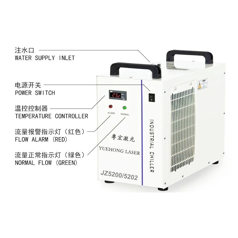 JIZHI JZ5200/JZ5202 Water Chiller for CO2 Laser Tube Cooling