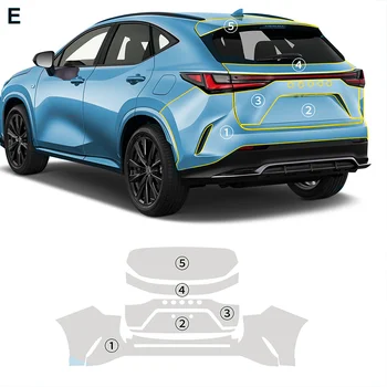 Cross-border wholesale high quality tpu7.5MIL transparent automotive film pre-cut for LEXUS NX 250 350 350H 450H 2022-2024