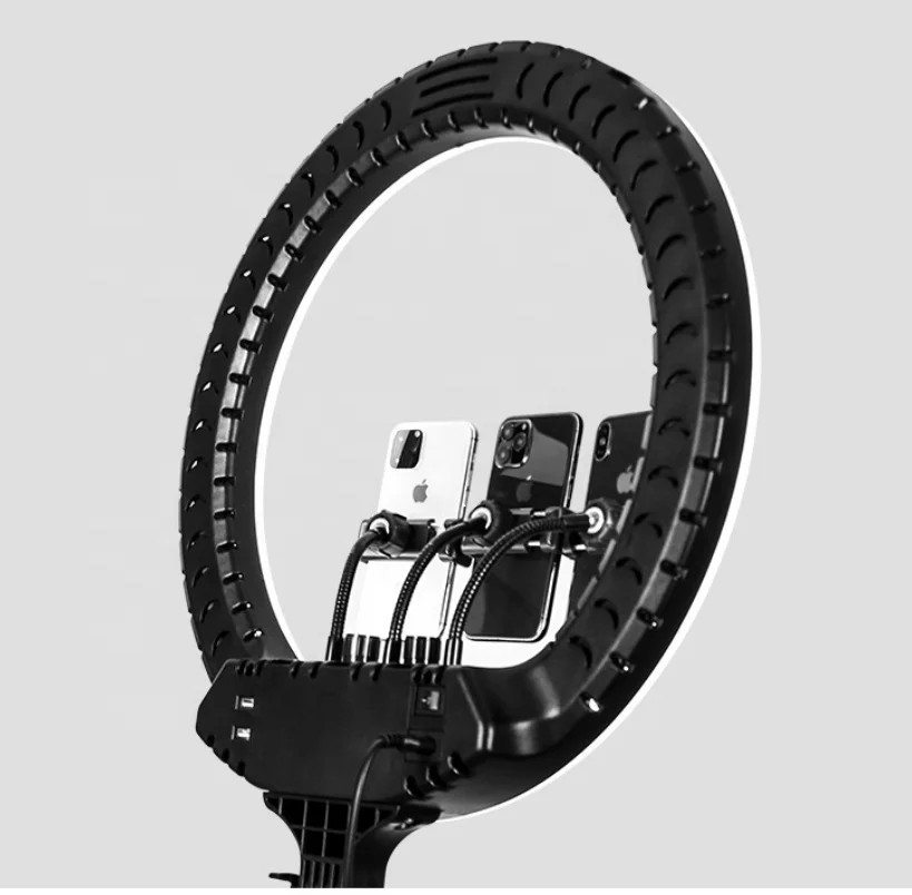 Barber Hanging Ceiling Lamp 18 Inch 21 Inches Wall Mounted Selfie Ring Light for Phone Beauty Salon Equipment