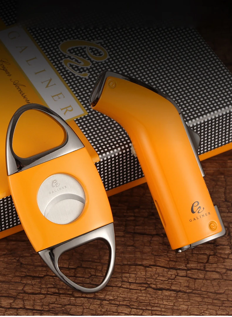 Luxury Cigar Cutter And Lighter Set Torch Cigar Lighter With Punch 2