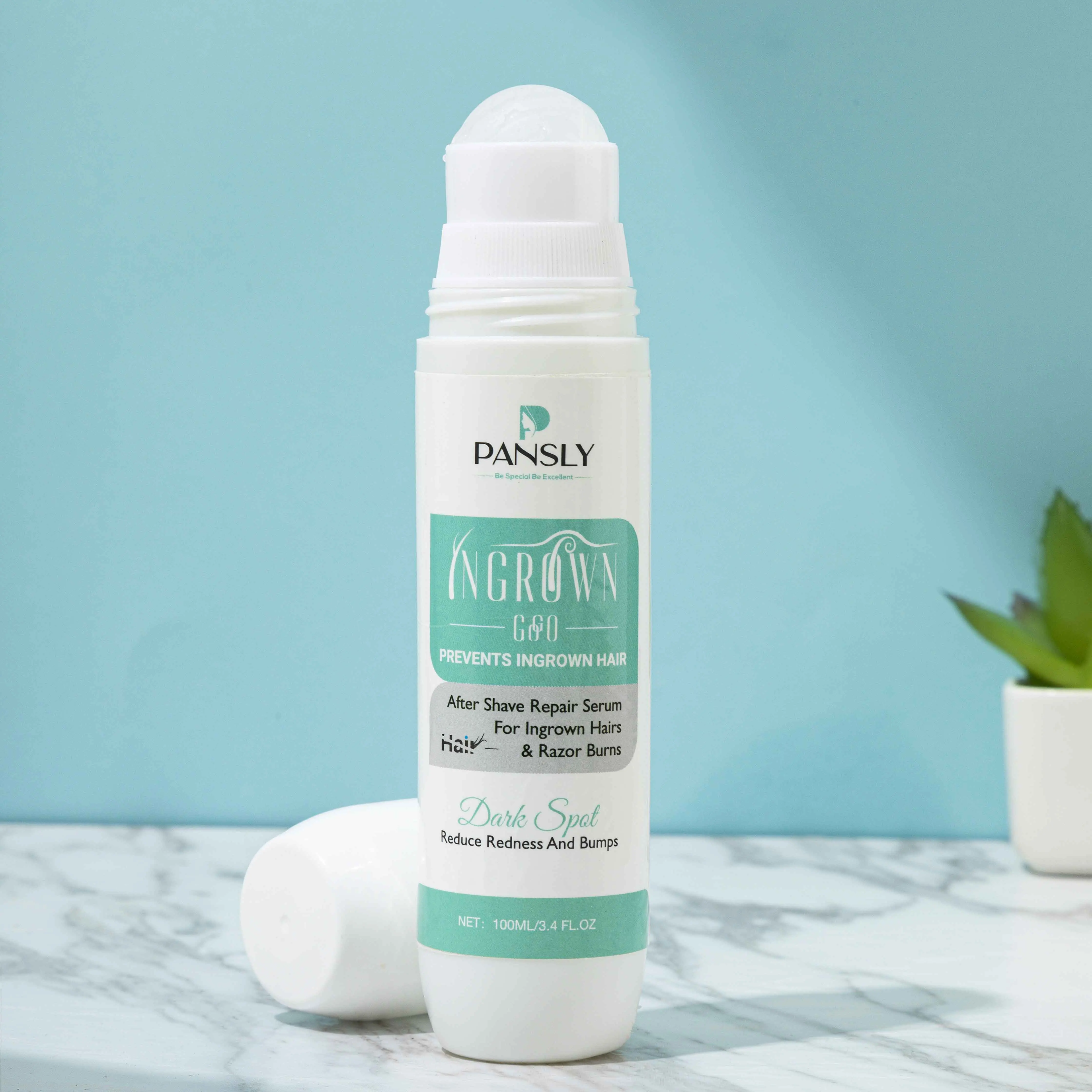 100% Natural Formula Remove Dark Spot After Shave Razor Bumps Treatment Solution Ingrown Hair Removal Roll on Ingrown Hair Serum