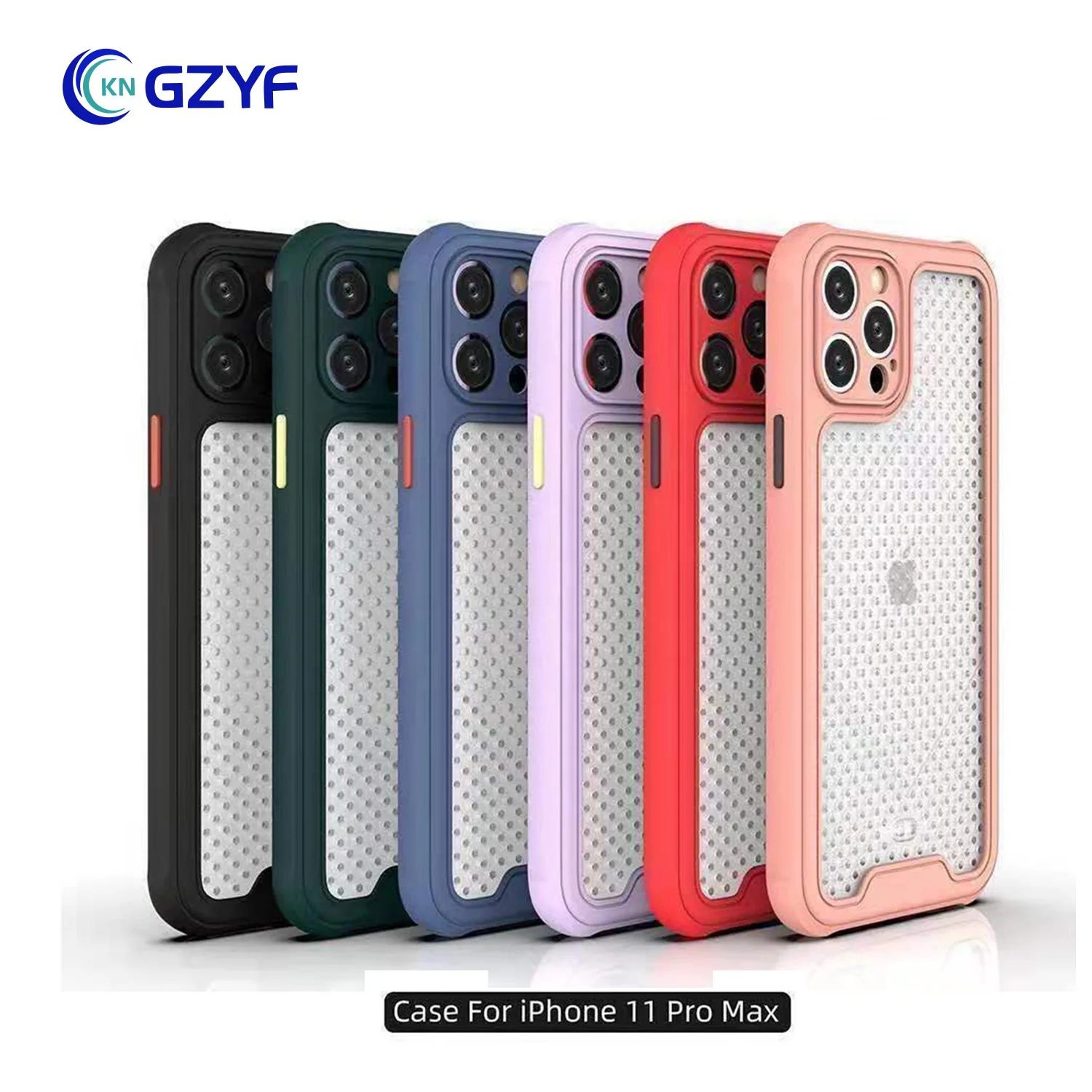 Silicone Borde TPU PC Fiber Back Cover for Iphone12 Pro Max