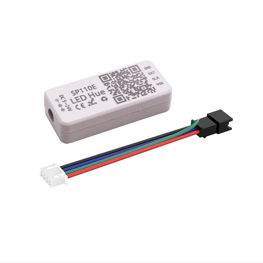 Bluetooth Controller SP110E LED Controller Bluetooth Smart iOS/Android App 1024 Pixel per SK6812 RGB RGBW APA102 WS2801 RGB/RGBW striscia LED DC 5-24V