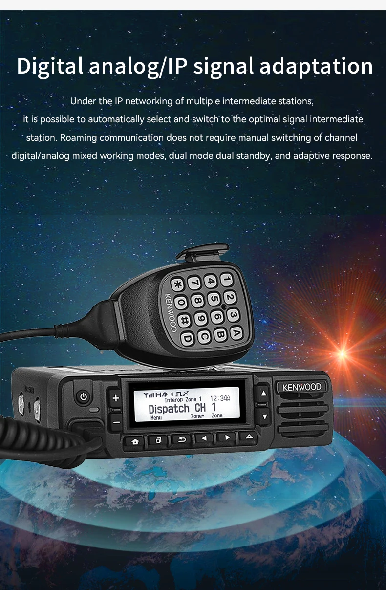 UHF NX-3820 DMR NXDN 50W Kenwood Vhf Base Radio Digital Base Mobile Radio Vehicle Mounted Car Walkie Talkie